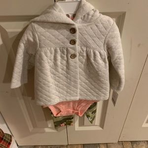 Three Piece Carter’s set…New w/ tags! Pants, onesie, and jacket